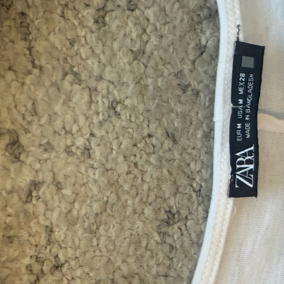 Zara NWT M combination poplin dress Asymmetrical Dark Green Skirt - Picture 10 of 14